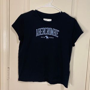 Abercrombie Kids short sleeved black logo tee. Size 13/14.